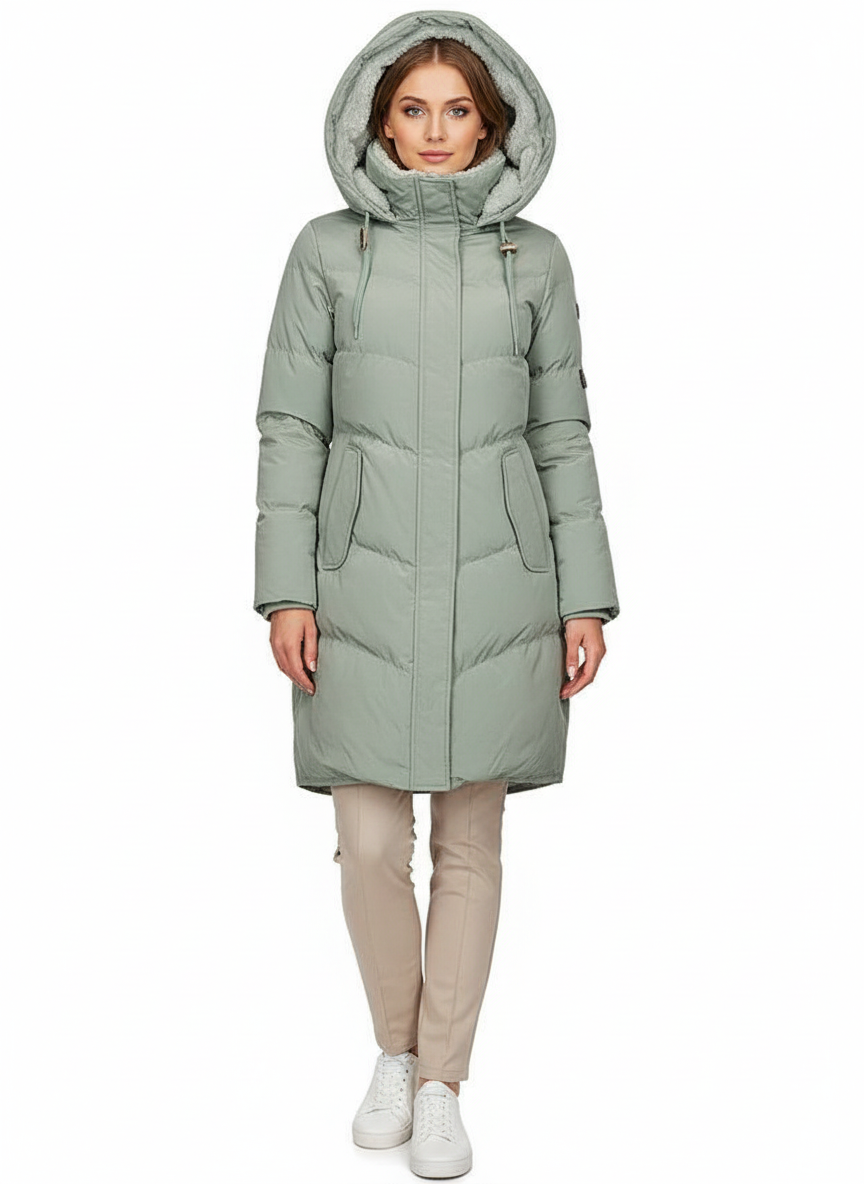 LeRoxy | Dames Lange Winterjas Parka Fleece met Capuchon | Warm & Waterafstotend